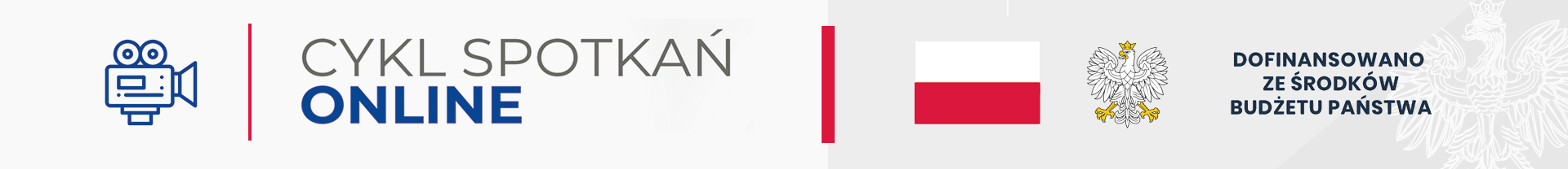 Cykl spotkań online. Dofinansowano ze środk&oacute;w budżetu państwa.