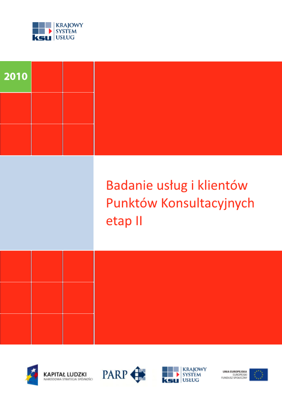 Badanie usług i klient&oacute;w Punkt&oacute;w Konsultacyjnych, etap II 